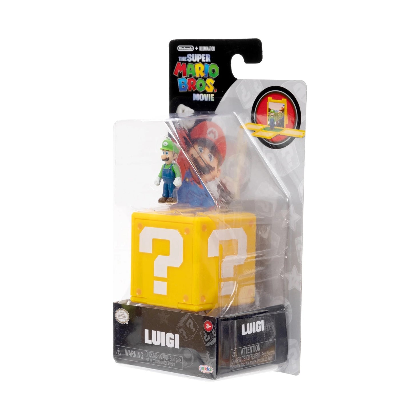 Nintendo Super Mario Movie Mini Luigi Play Figure 1.25 Inch