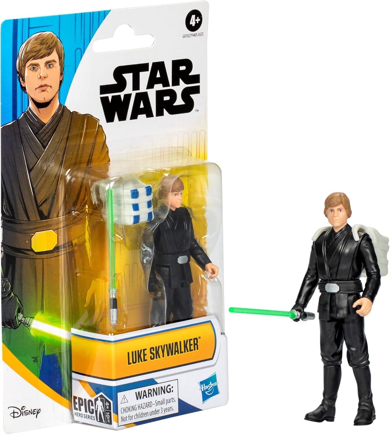 Star Wars Epic Hero Series Luke Skywalker 4-Inch Action Figure & 2 Accessories