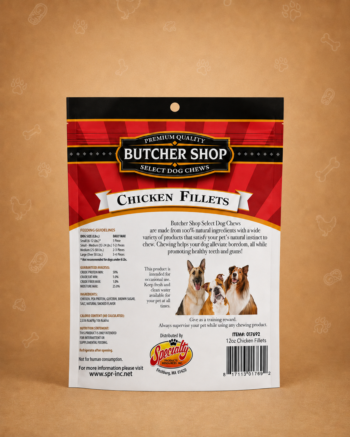 Butcher Shop Dog Treats Chicken Fillets, 12 oz