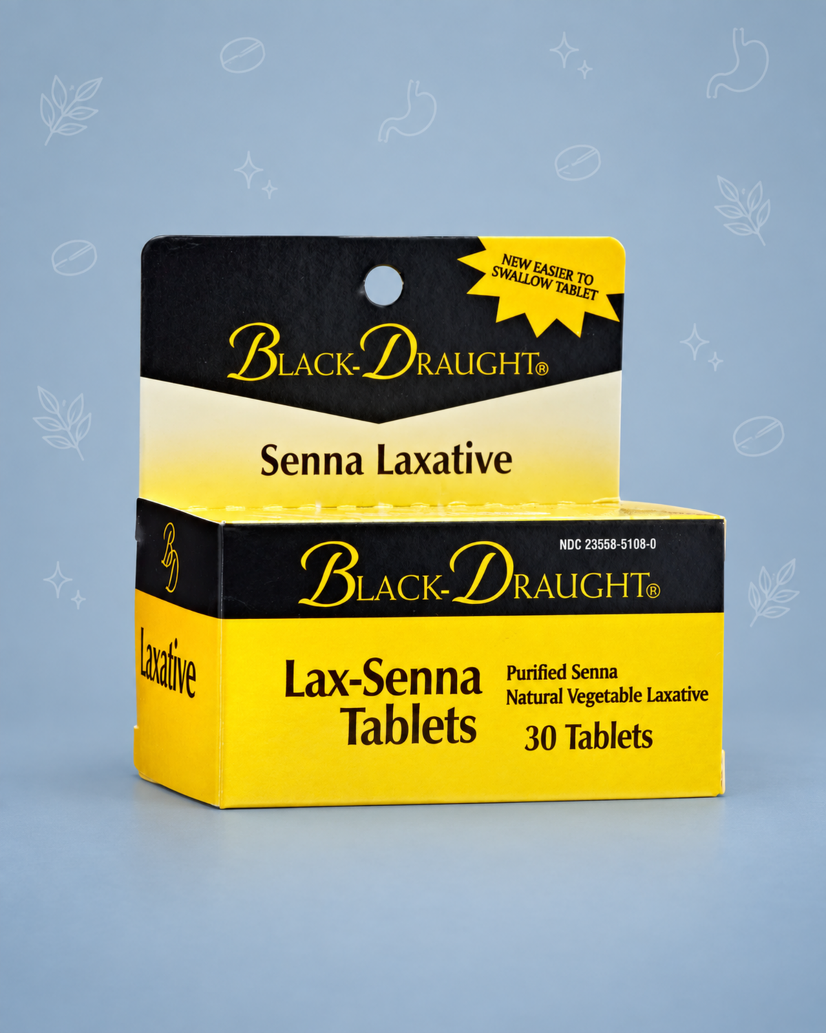 Black Draught Lax-Senna Natural Vegetable Laxative Tablets 30 Tablets