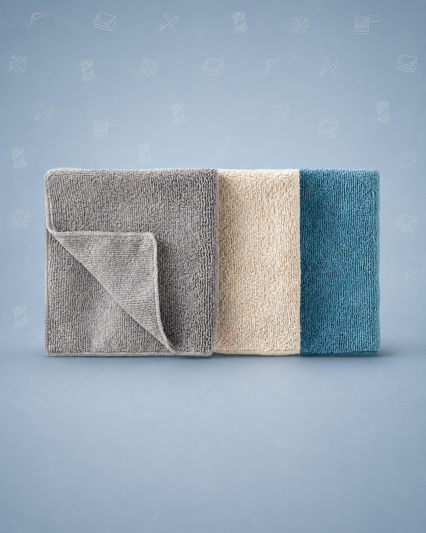 Norwex Body and Face Cloths Coastal 3 Pack - Teal, Graphite, Vanilla