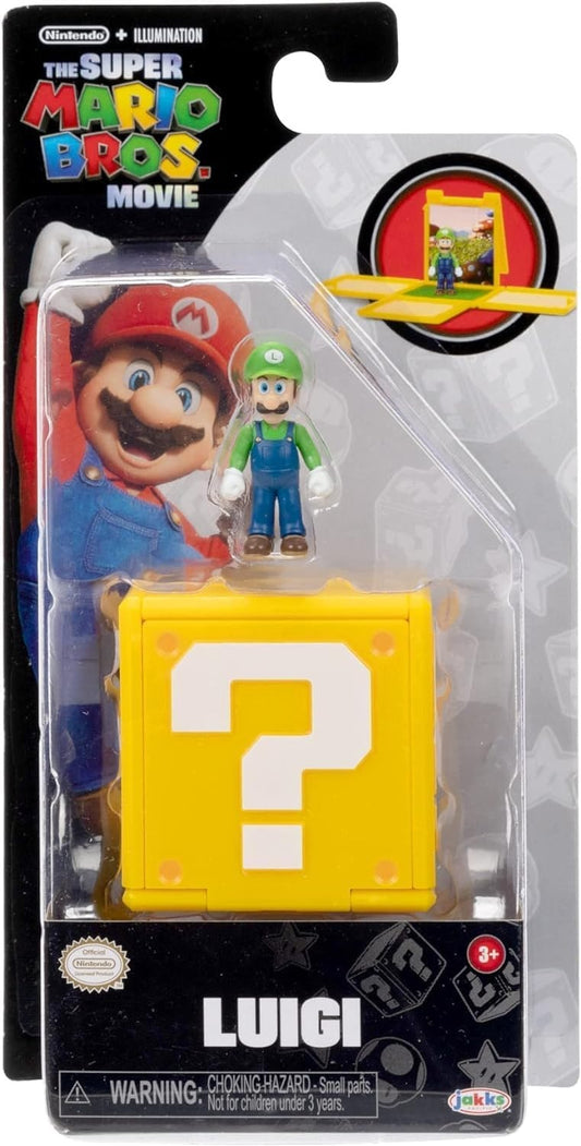 Nintendo Super Mario Movie Mini Luigi Play Figure 1.25 Inch