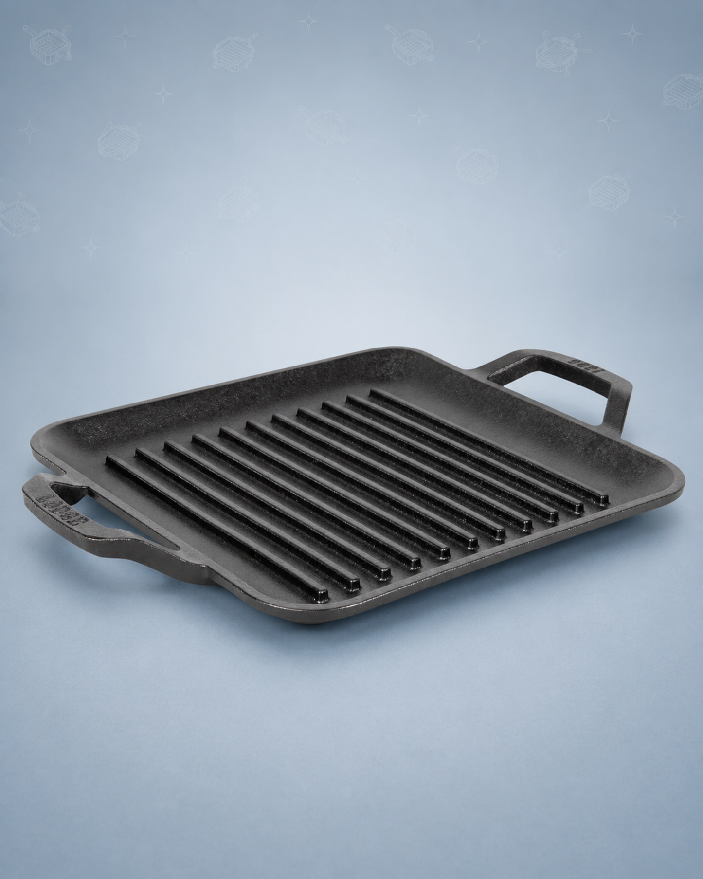 Lodge Cast Iron Square Grill Pan Chef Style, 11 Inch Black