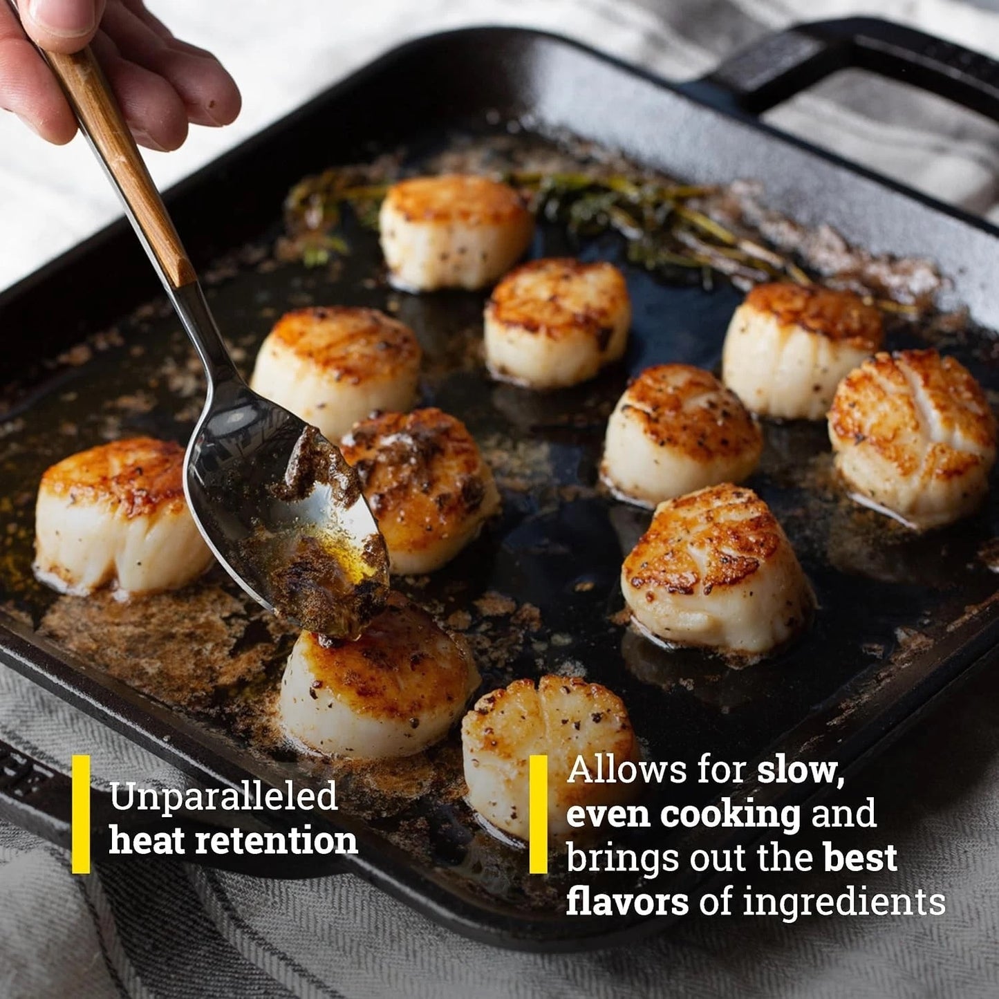 Lodge Cast Iron Square Grill Pan Chef Style, 11 Inch Black