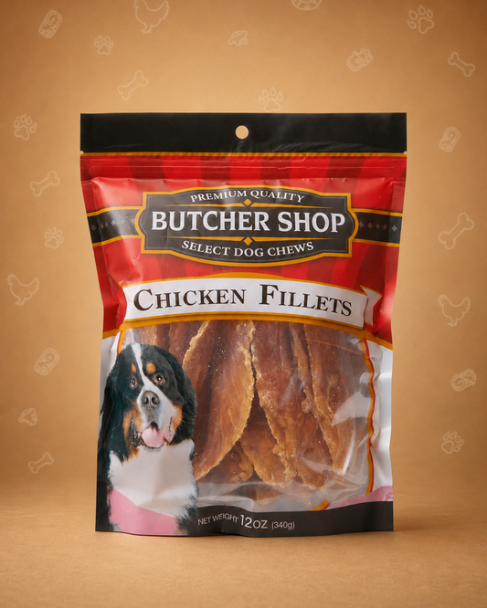 Butcher Shop Dog Treats Chicken Fillets, 12 oz
