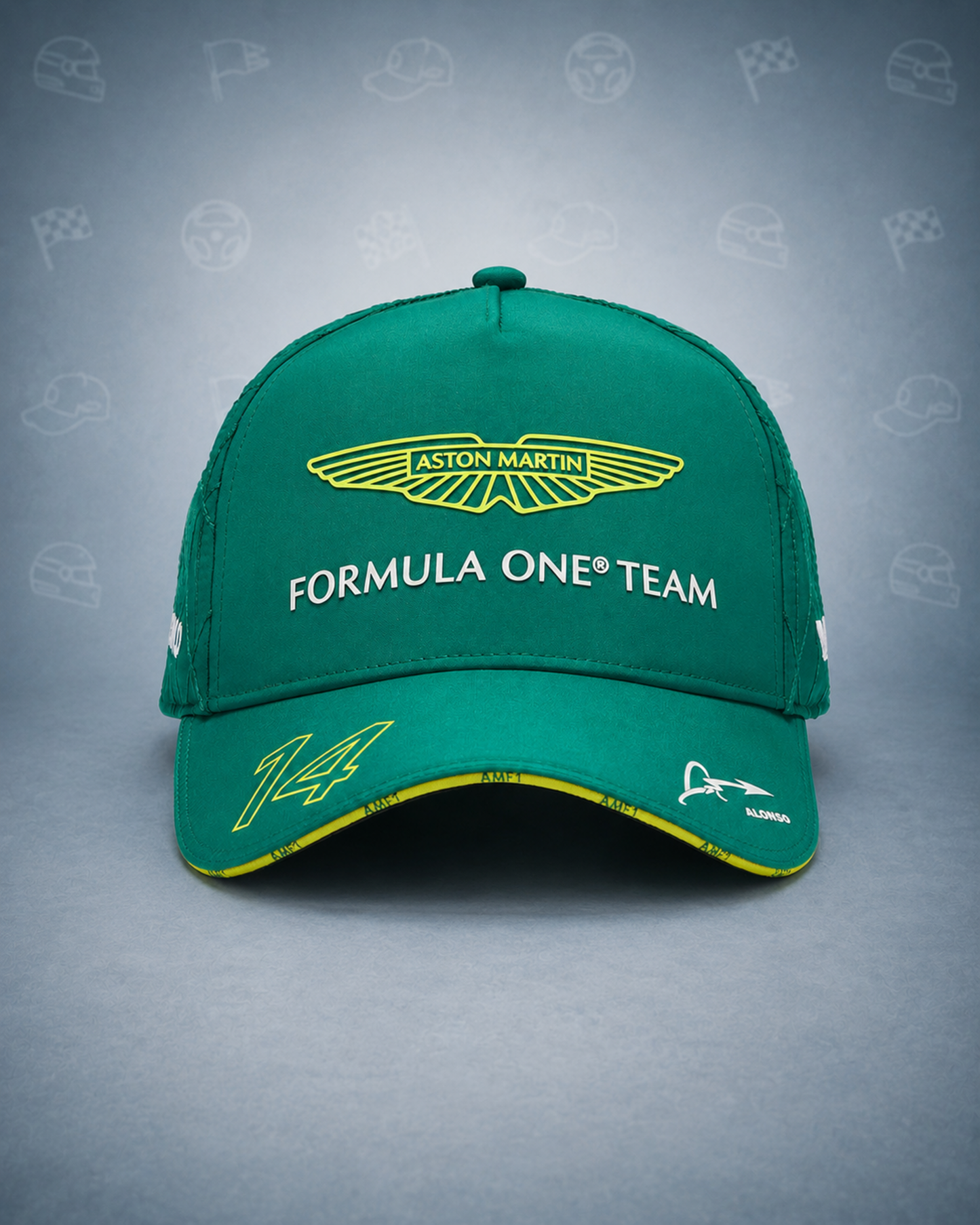Aston Martin F1 Fernando Alonso 2024 Driver Hat, Green Adjustable Unisex Cap