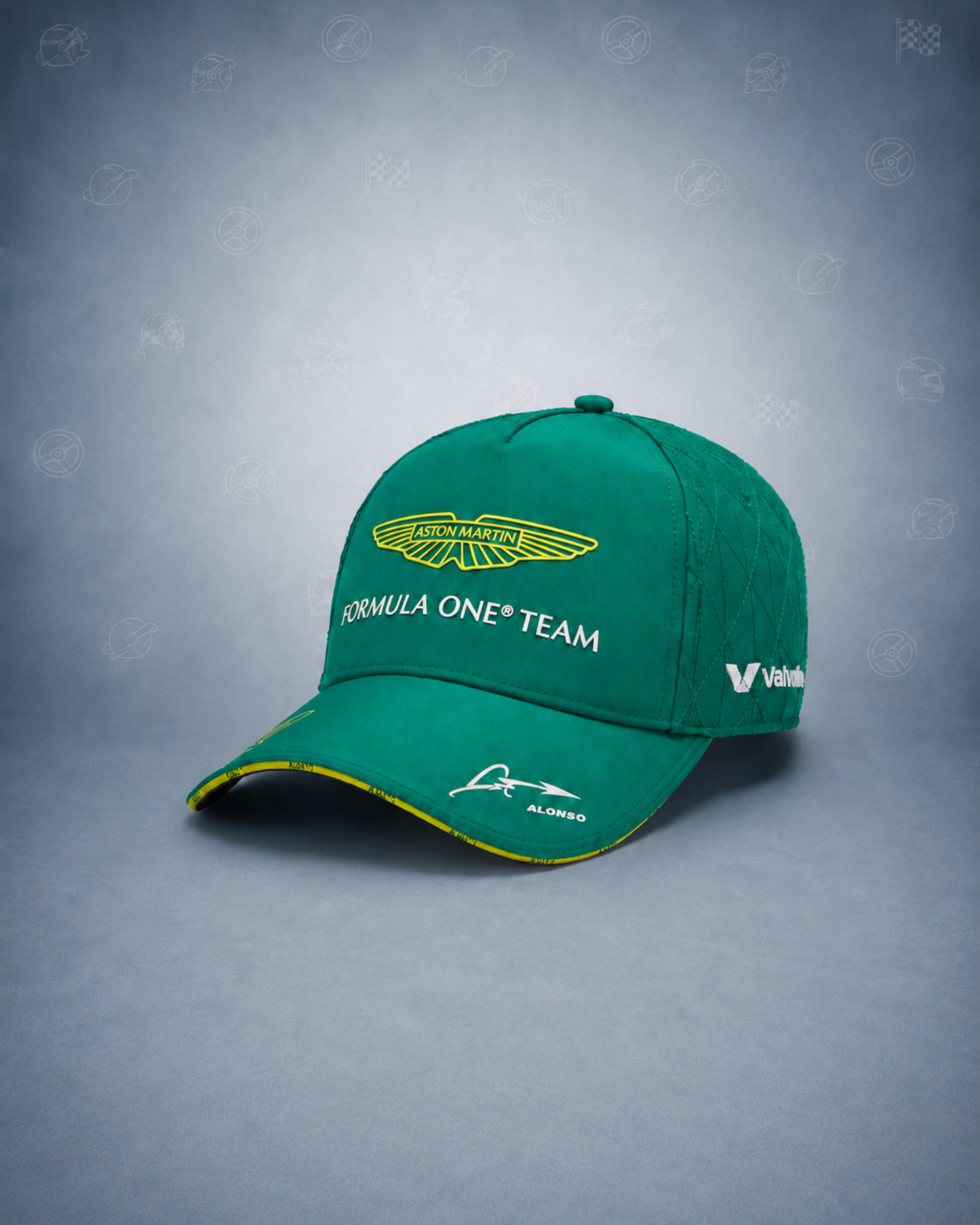 Aston Martin F1 Fernando Alonso 2024 Driver Hat, Green Adjustable Unisex Cap