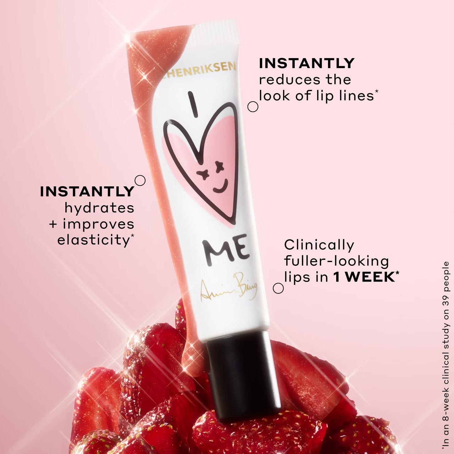 OLEHENRIKSEN Pout Preserve Peptide Lip Treatment Anine Bing Strawberry Sorbet Glimmer, 12ml