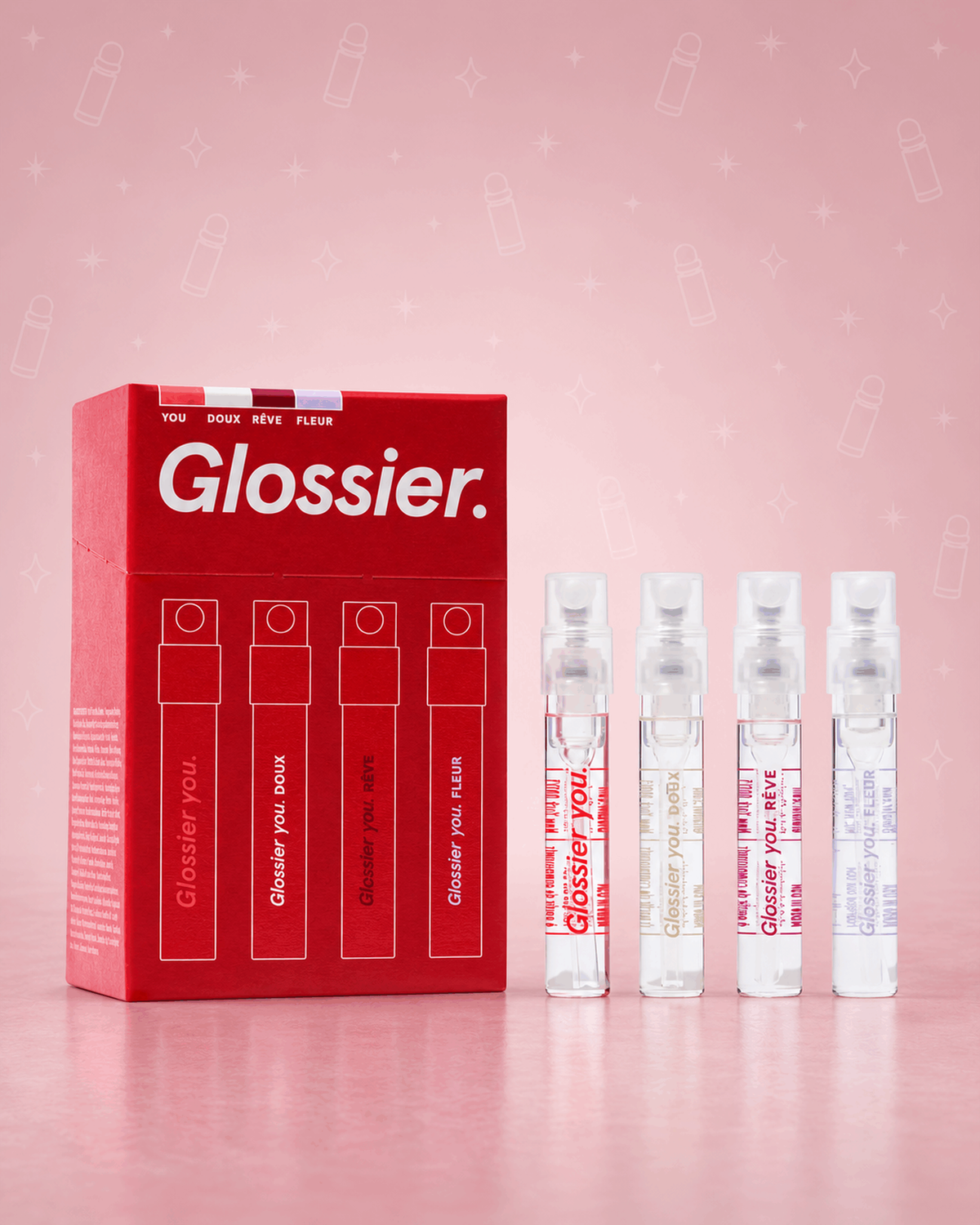 Glossier You Mini Wardrobe Eau de Parfum Fragrance Set, 4 x 1.5 mL