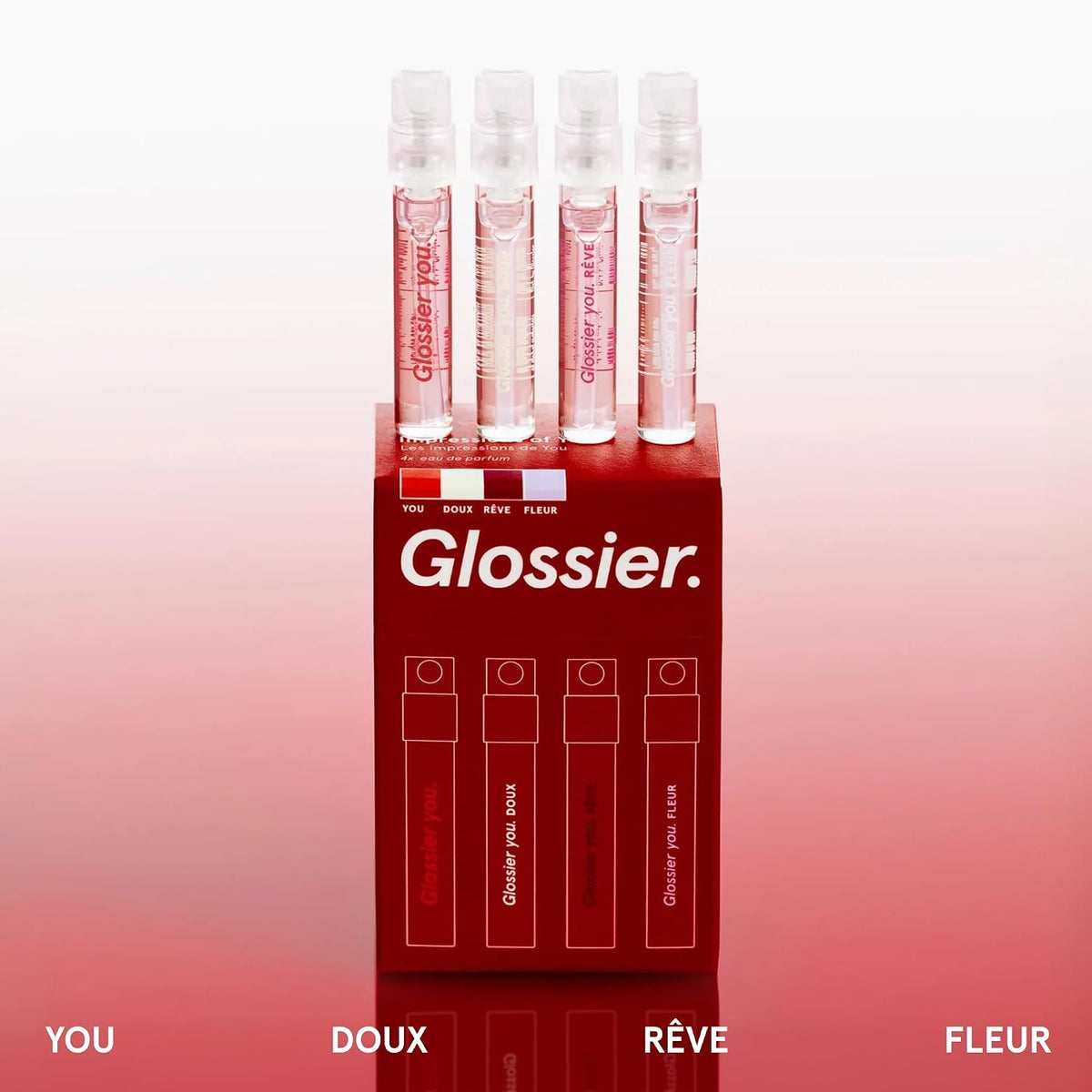 Glossier You Mini Wardrobe Eau de Parfum Fragrance Set, 4 x 1.5 mL