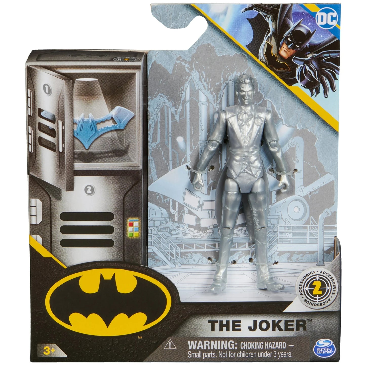 DC Comics: Metallic The Joker Action Figure with 2 Accessories