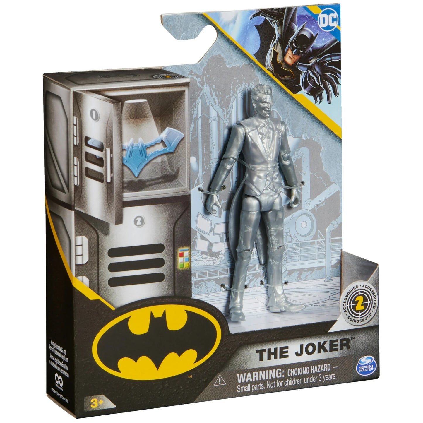 DC Comics: Metallic The Joker Action Figure with 2 Accessories
