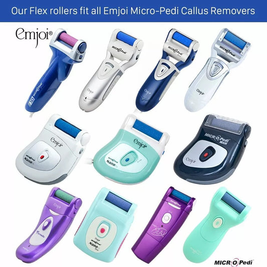 Replacement Refill Rollers for Emjoi Micro-Pedi Roller (Extra Coarse) - Pack of 8
