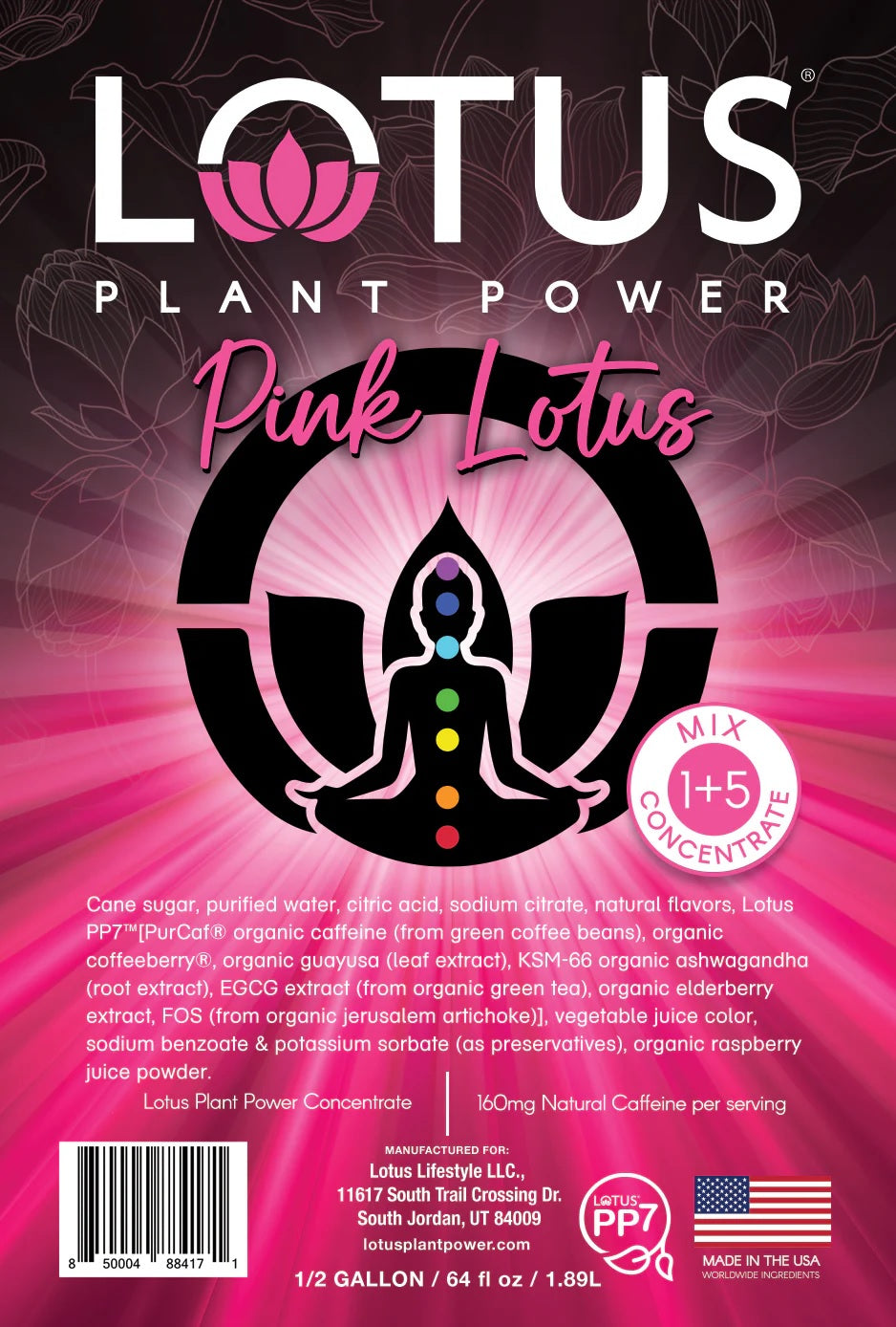 Lotus Plant Power Energy Drink Concentrate PP7 Formula, 64 fl oz
