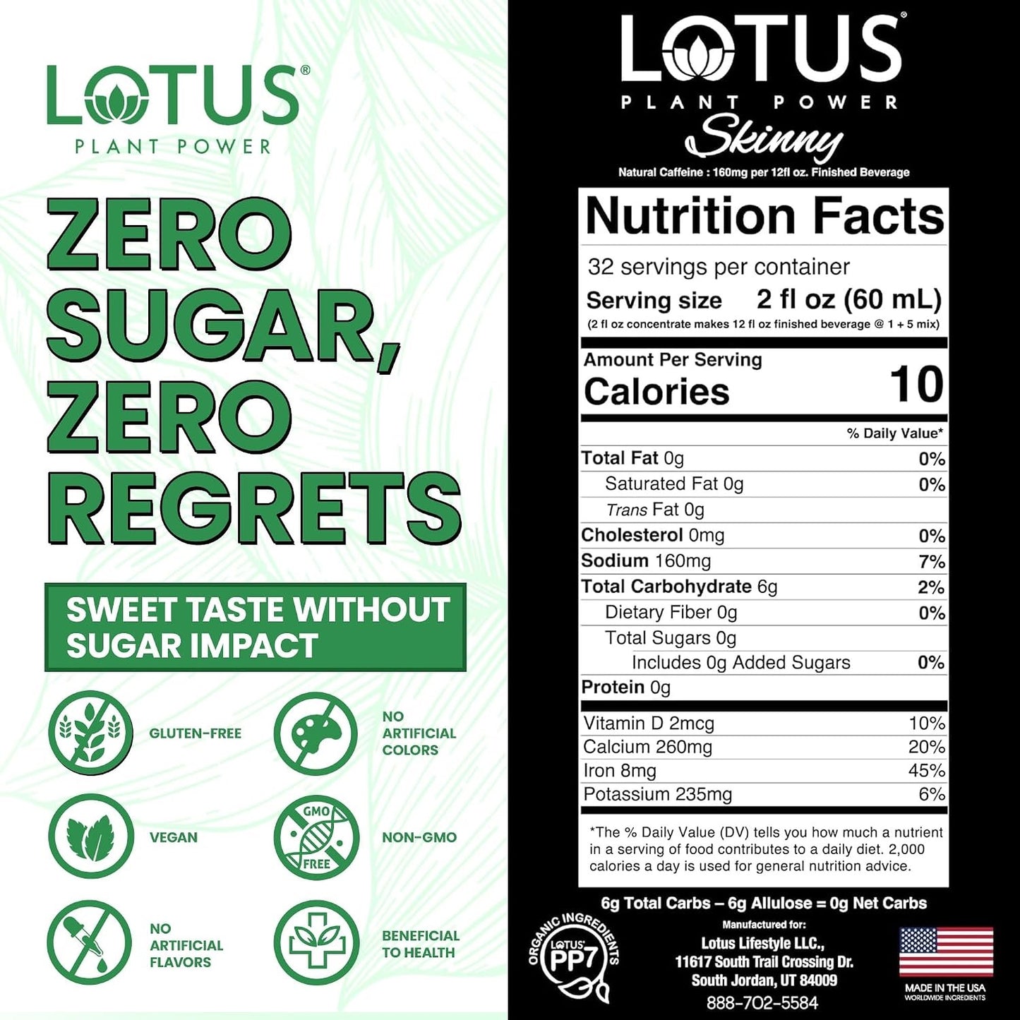 Lotus Plant Power Energy Drink Concentrate PP7 Formula, 64 fl oz