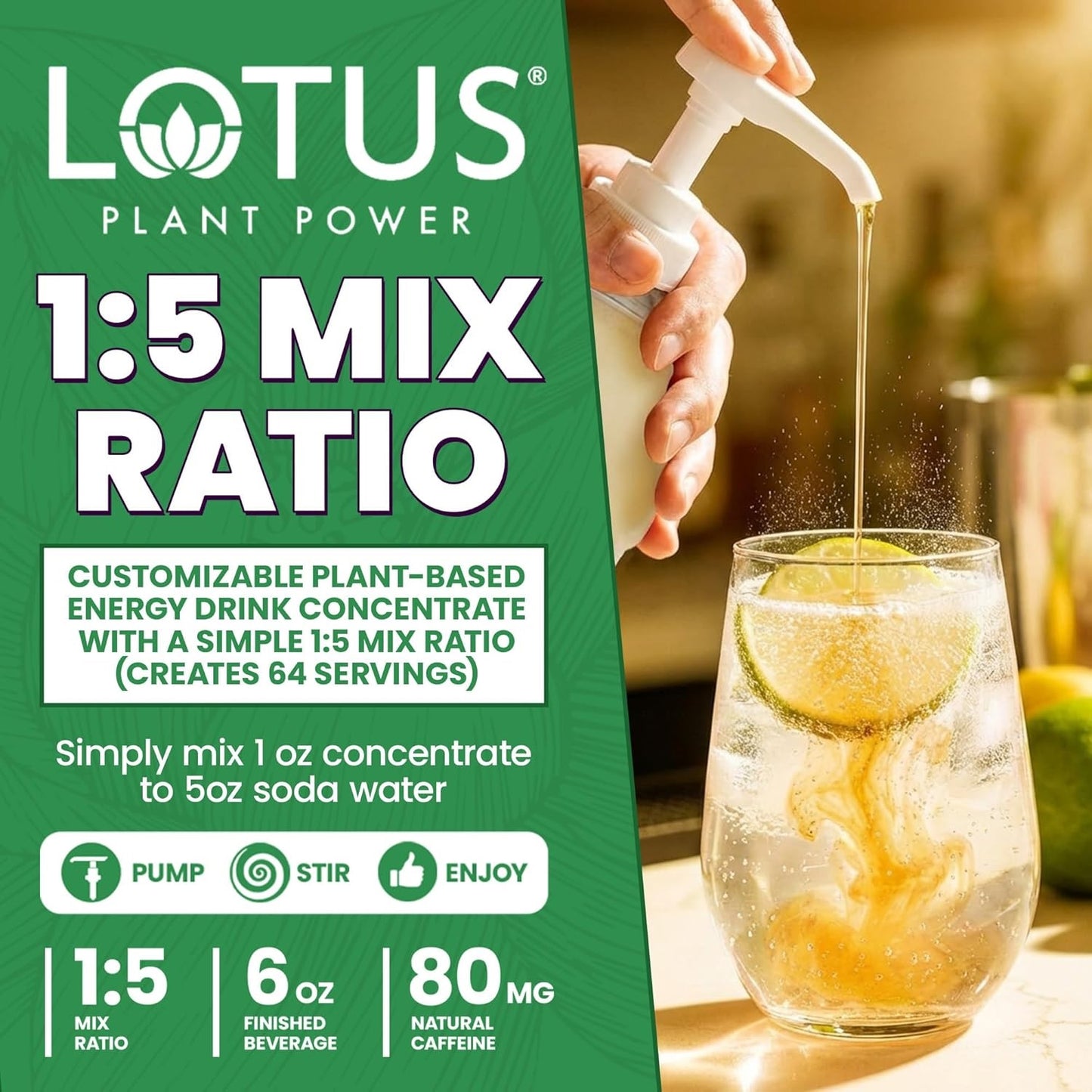 Lotus Plant Power Energy Drink Concentrate PP7 Formula, 64 fl oz